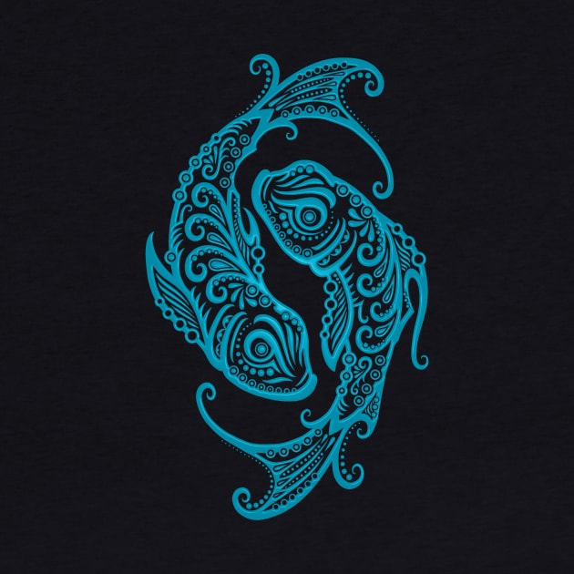 Blue Pisces Zodiac Sign by jeffbartels